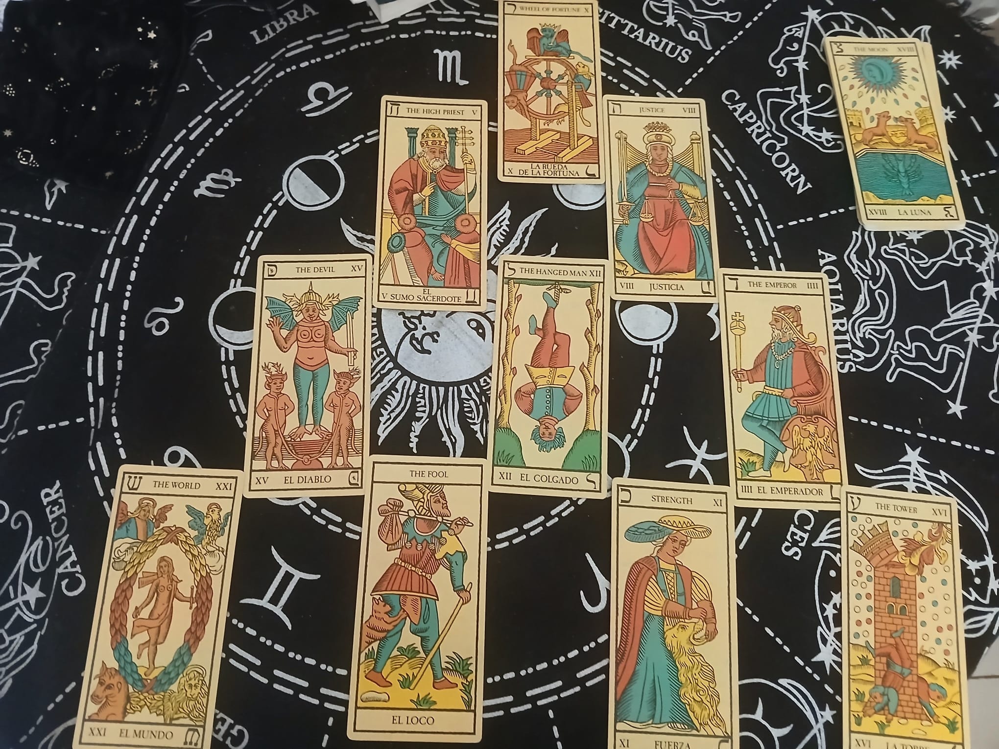 Tirada de cartas del tarot